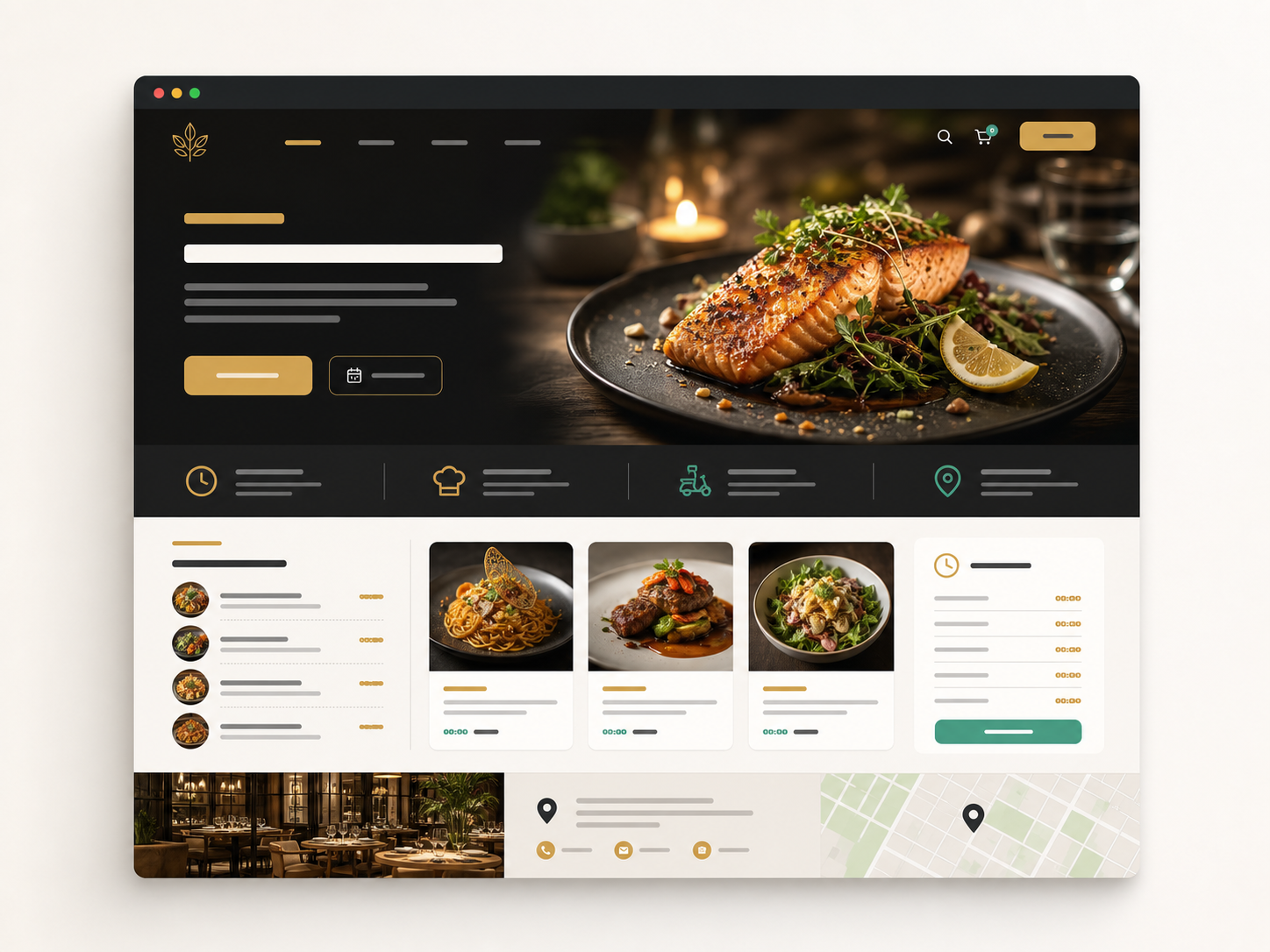 Restaurant Website website example